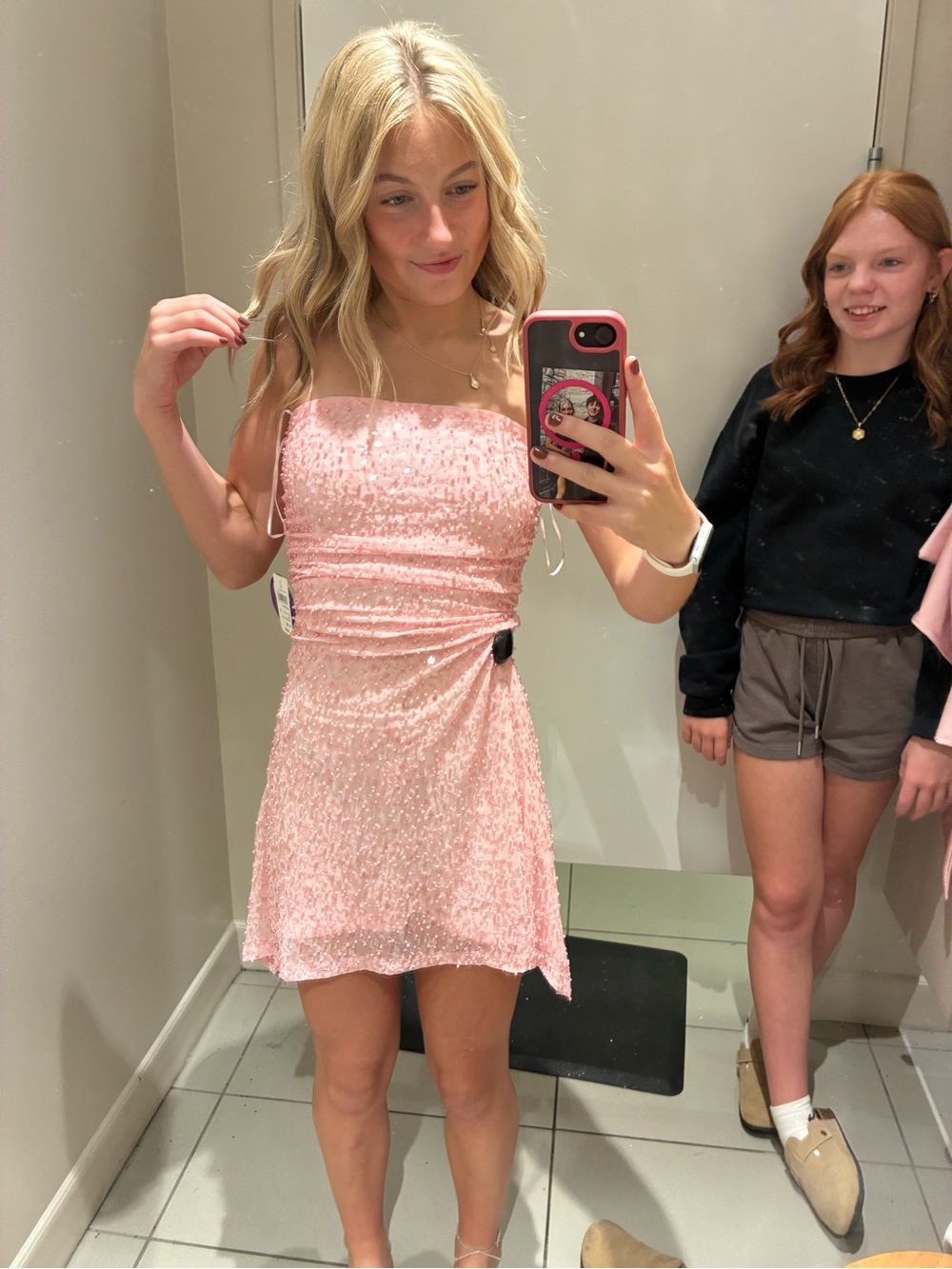 Windsor Pink Sequin Mini Dress